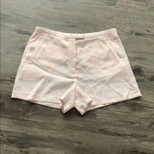 Aritzia Light Pink Linen-Like Dress Shorts